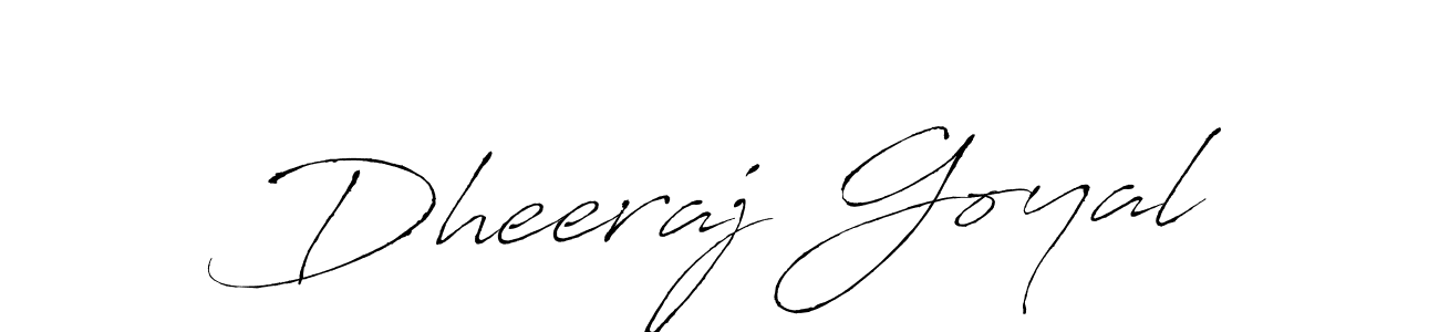 How to make Dheeraj Goyal signature? Antro_Vectra is a professional autograph style. Create handwritten signature for Dheeraj Goyal name. Dheeraj Goyal signature style 6 images and pictures png
