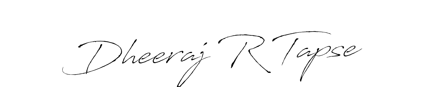 Dheeraj R Tapse stylish signature style. Best Handwritten Sign (Antro_Vectra) for my name. Handwritten Signature Collection Ideas for my name Dheeraj R Tapse. Dheeraj R Tapse signature style 6 images and pictures png