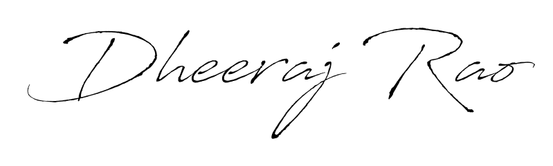 Discover the perfect balance of readability and style for Dheeraj Rao with Antro_Vectra font. Create your dream signature today. Dheeraj Rao signature style 6 images and pictures png