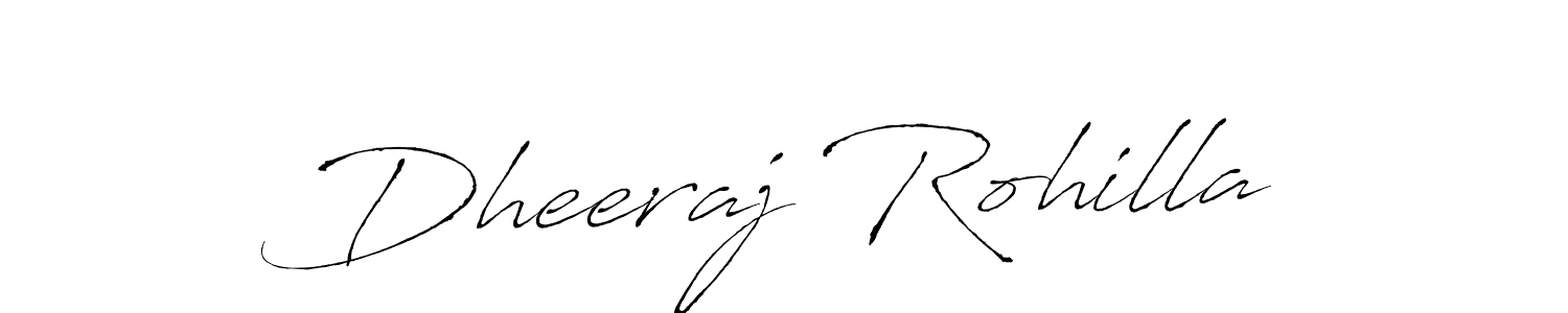 Make a beautiful signature design for name Dheeraj Rohilla. With this signature (Antro_Vectra) style, you can create a handwritten signature for free. Dheeraj Rohilla signature style 6 images and pictures png