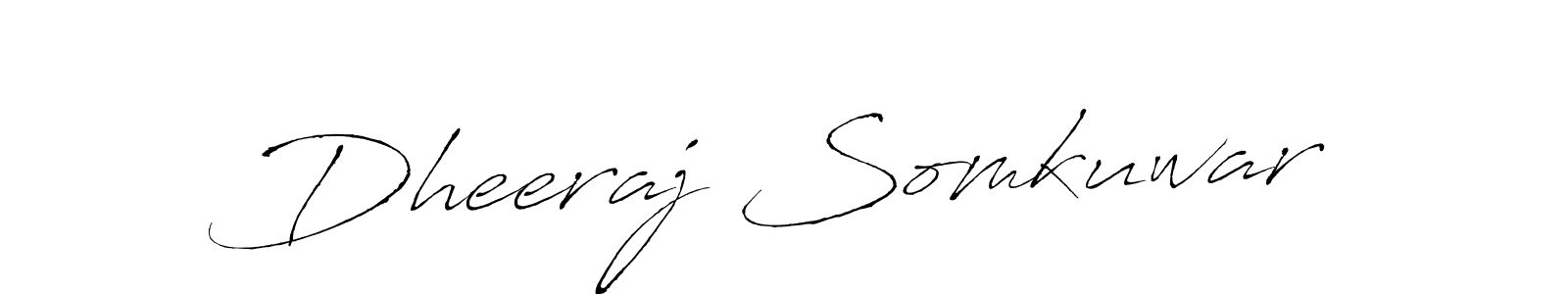 Design your own signature with our free online signature maker. With this signature software, you can create a handwritten (Antro_Vectra) signature for name Dheeraj Somkuwar. Dheeraj Somkuwar signature style 6 images and pictures png