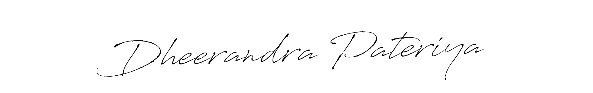 Make a short Dheerandra Pateriya signature style. Manage your documents anywhere anytime using Antro_Vectra. Create and add eSignatures, submit forms, share and send files easily. Dheerandra Pateriya signature style 6 images and pictures png