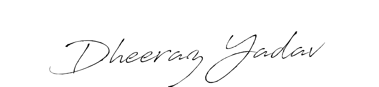 Design your own signature with our free online signature maker. With this signature software, you can create a handwritten (Antro_Vectra) signature for name Dheeraz Yadav. Dheeraz Yadav signature style 6 images and pictures png