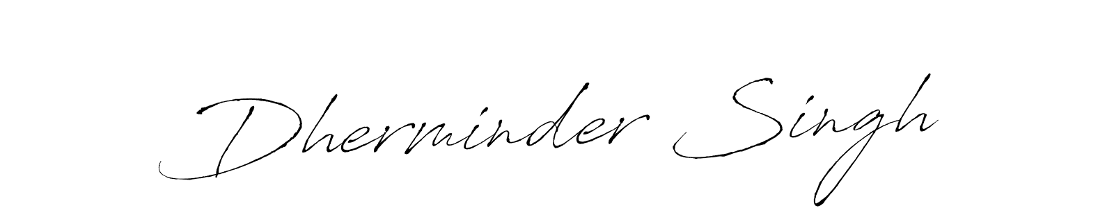 Create a beautiful signature design for name Dherminder Singh. With this signature (Antro_Vectra) fonts, you can make a handwritten signature for free. Dherminder Singh signature style 6 images and pictures png