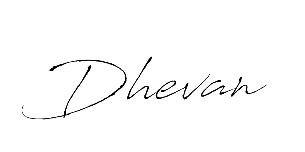 Create a beautiful signature design for name Dhevan. With this signature (Antro_Vectra) fonts, you can make a handwritten signature for free. Dhevan signature style 6 images and pictures png