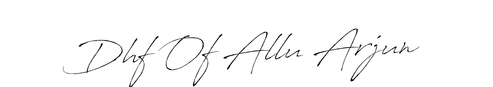 Design your own signature with our free online signature maker. With this signature software, you can create a handwritten (Antro_Vectra) signature for name Dhf Of Allu Arjun. Dhf Of Allu Arjun signature style 6 images and pictures png