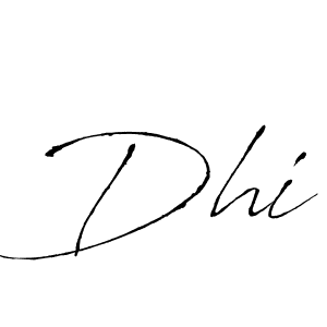 Use a signature maker to create a handwritten signature online. With this signature software, you can design (Antro_Vectra) your own signature for name Dhi. Dhi signature style 6 images and pictures png