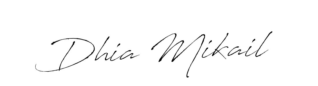 Design your own signature with our free online signature maker. With this signature software, you can create a handwritten (Antro_Vectra) signature for name Dhia Mikail. Dhia Mikail signature style 6 images and pictures png