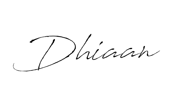 Design your own signature with our free online signature maker. With this signature software, you can create a handwritten (Antro_Vectra) signature for name Dhiaan. Dhiaan signature style 6 images and pictures png
