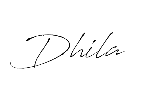 Use a signature maker to create a handwritten signature online. With this signature software, you can design (Antro_Vectra) your own signature for name Dhila. Dhila signature style 6 images and pictures png