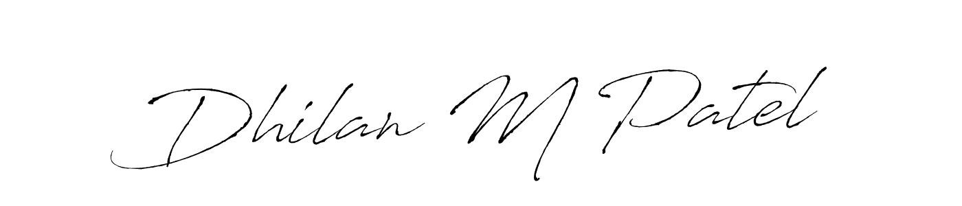 How to Draw Dhilan M Patel signature style? Antro_Vectra is a latest design signature styles for name Dhilan M Patel. Dhilan M Patel signature style 6 images and pictures png