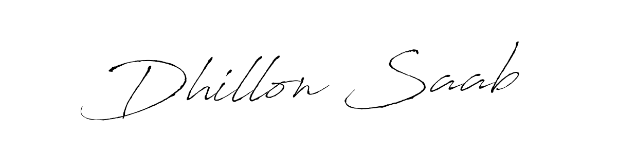 How to make Dhillon Saab signature? Antro_Vectra is a professional autograph style. Create handwritten signature for Dhillon Saab name. Dhillon Saab signature style 6 images and pictures png