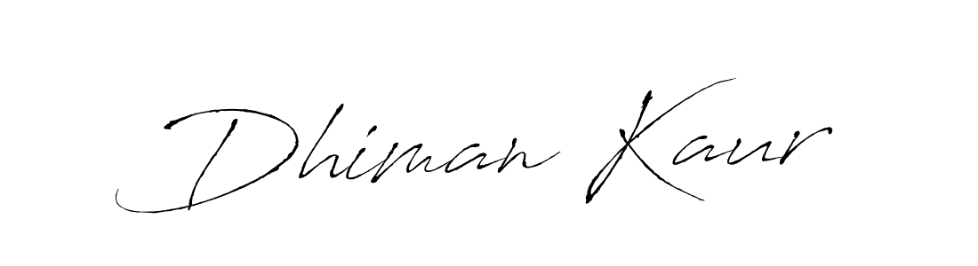 Dhiman Kaur stylish signature style. Best Handwritten Sign (Antro_Vectra) for my name. Handwritten Signature Collection Ideas for my name Dhiman Kaur. Dhiman Kaur signature style 6 images and pictures png