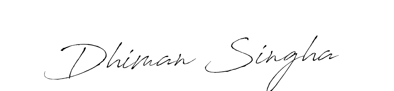 Create a beautiful signature design for name Dhiman Singha. With this signature (Antro_Vectra) fonts, you can make a handwritten signature for free. Dhiman Singha signature style 6 images and pictures png