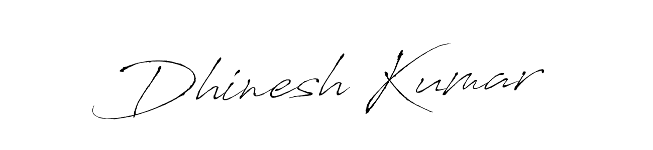 Make a beautiful signature design for name Dhinesh Kumar. With this signature (Antro_Vectra) style, you can create a handwritten signature for free. Dhinesh Kumar signature style 6 images and pictures png