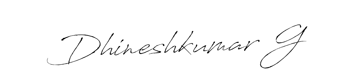 Design your own signature with our free online signature maker. With this signature software, you can create a handwritten (Antro_Vectra) signature for name Dhineshkumar G. Dhineshkumar G signature style 6 images and pictures png