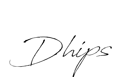 Make a beautiful signature design for name Dhips. With this signature (Antro_Vectra) style, you can create a handwritten signature for free. Dhips signature style 6 images and pictures png