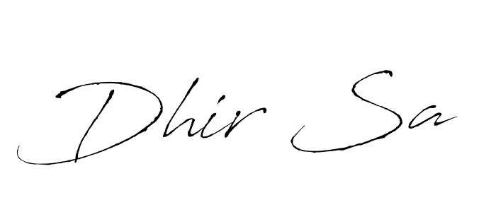 The best way (Antro_Vectra) to make a short signature is to pick only two or three words in your name. The name Dhir Sa include a total of six letters. For converting this name. Dhir Sa signature style 6 images and pictures png