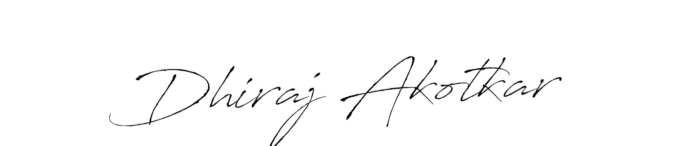 Design your own signature with our free online signature maker. With this signature software, you can create a handwritten (Antro_Vectra) signature for name Dhiraj Akotkar. Dhiraj Akotkar signature style 6 images and pictures png