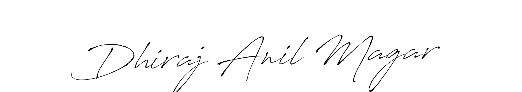 Design your own signature with our free online signature maker. With this signature software, you can create a handwritten (Antro_Vectra) signature for name Dhiraj Anil Magar. Dhiraj Anil Magar signature style 6 images and pictures png