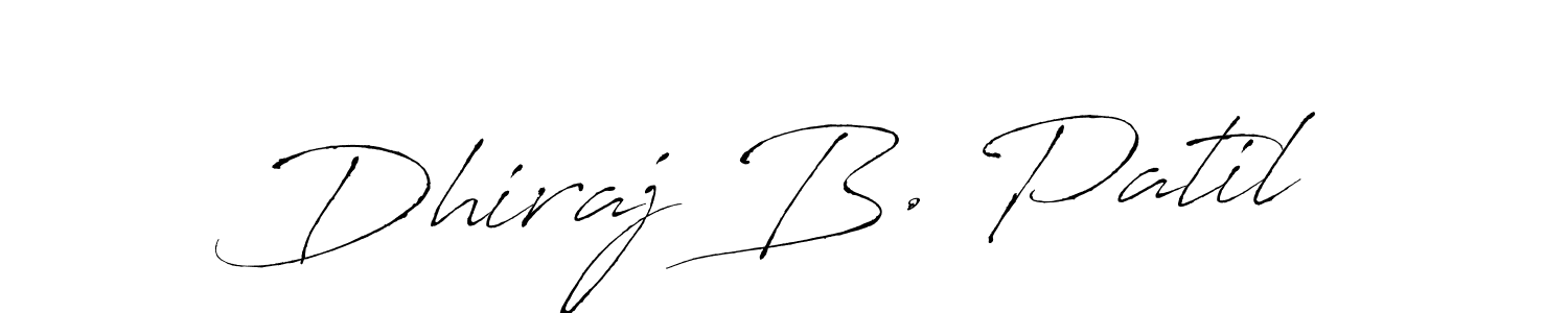 Use a signature maker to create a handwritten signature online. With this signature software, you can design (Antro_Vectra) your own signature for name Dhiraj B. Patil. Dhiraj B. Patil signature style 6 images and pictures png