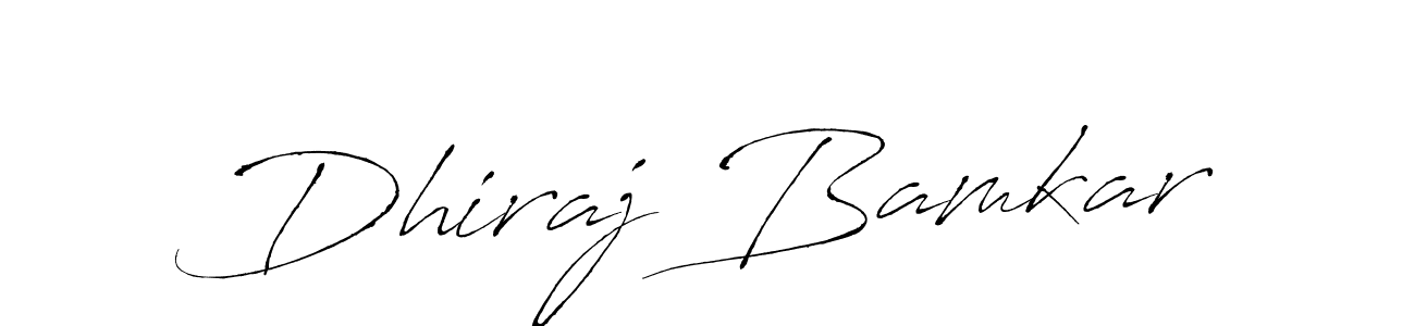 Also we have Dhiraj Bamkar name is the best signature style. Create professional handwritten signature collection using Antro_Vectra autograph style. Dhiraj Bamkar signature style 6 images and pictures png