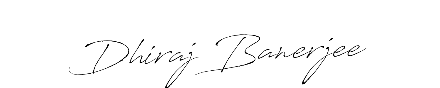 Antro_Vectra is a professional signature style that is perfect for those who want to add a touch of class to their signature. It is also a great choice for those who want to make their signature more unique. Get Dhiraj Banerjee name to fancy signature for free. Dhiraj Banerjee signature style 6 images and pictures png