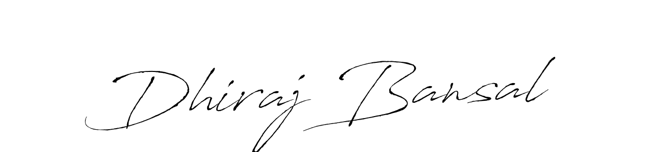 Make a beautiful signature design for name Dhiraj Bansal. With this signature (Antro_Vectra) style, you can create a handwritten signature for free. Dhiraj Bansal signature style 6 images and pictures png