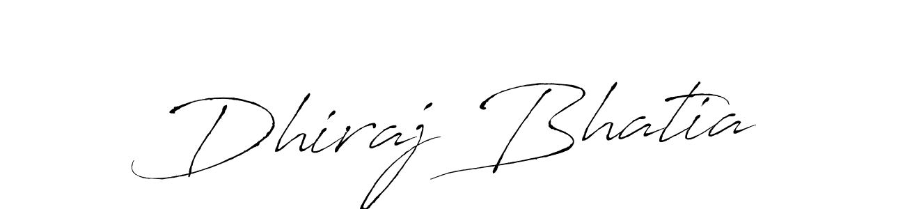 Make a beautiful signature design for name Dhiraj Bhatia. With this signature (Antro_Vectra) style, you can create a handwritten signature for free. Dhiraj Bhatia signature style 6 images and pictures png