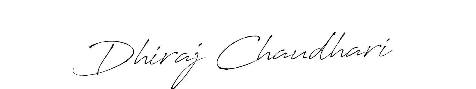 Make a beautiful signature design for name Dhiraj Chaudhari. With this signature (Antro_Vectra) style, you can create a handwritten signature for free. Dhiraj Chaudhari signature style 6 images and pictures png