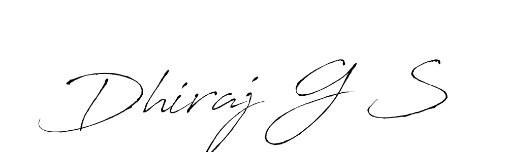 Design your own signature with our free online signature maker. With this signature software, you can create a handwritten (Antro_Vectra) signature for name Dhiraj G S. Dhiraj G S signature style 6 images and pictures png