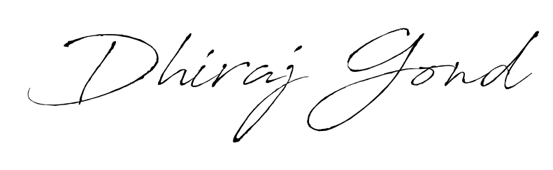 A classic penmanship look for Dhiraj Gond. The Antro_Vectra font brings timeless elegance and confidence to every signed document. Dhiraj Gond signature style 6 images and pictures png