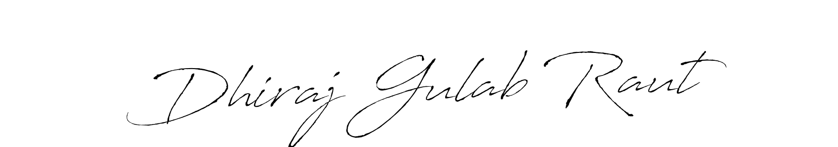 Antro_Vectra is a professional signature style that is perfect for those who want to add a touch of class to their signature. It is also a great choice for those who want to make their signature more unique. Get Dhiraj Gulab Raut name to fancy signature for free. Dhiraj Gulab Raut signature style 6 images and pictures png