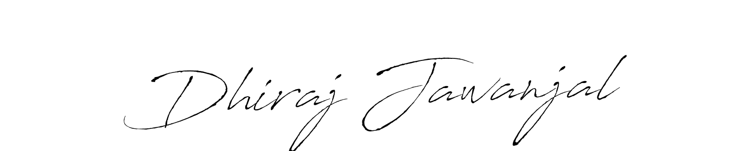How to make Dhiraj Jawanjal name signature. Use Antro_Vectra style for creating short signs online. This is the latest handwritten sign. Dhiraj Jawanjal signature style 6 images and pictures png