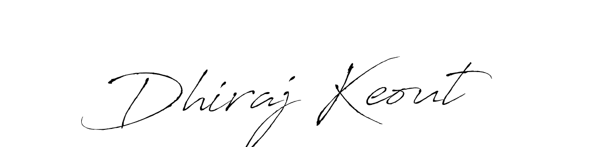Create a beautiful signature design for name Dhiraj Keout. With this signature (Antro_Vectra) fonts, you can make a handwritten signature for free. Dhiraj Keout signature style 6 images and pictures png