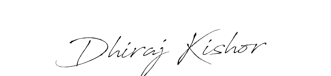 Create a beautiful signature design for name Dhiraj Kishor. With this signature (Antro_Vectra) fonts, you can make a handwritten signature for free. Dhiraj Kishor signature style 6 images and pictures png