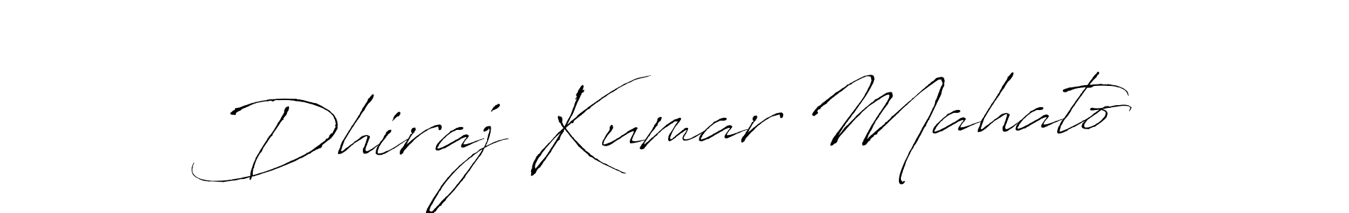 How to make Dhiraj Kumar Mahato name signature. Use Antro_Vectra style for creating short signs online. This is the latest handwritten sign. Dhiraj Kumar Mahato signature style 6 images and pictures png