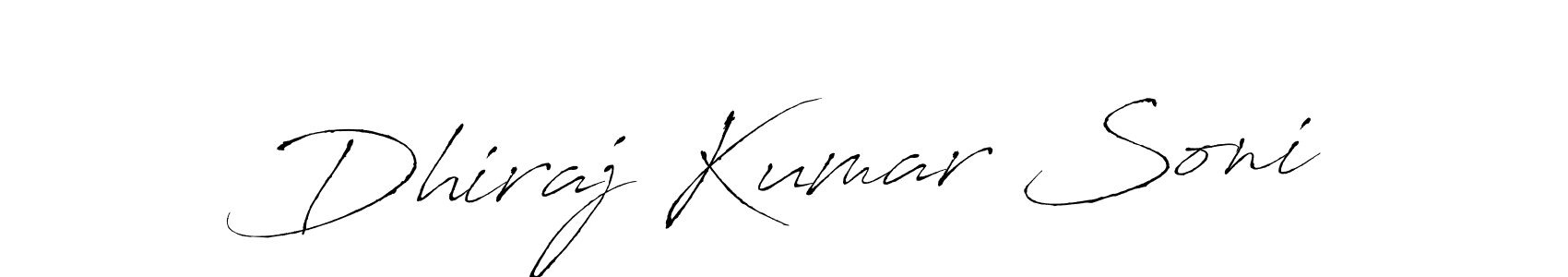 Design your own signature with our free online signature maker. With this signature software, you can create a handwritten (Antro_Vectra) signature for name Dhiraj Kumar Soni. Dhiraj Kumar Soni signature style 6 images and pictures png