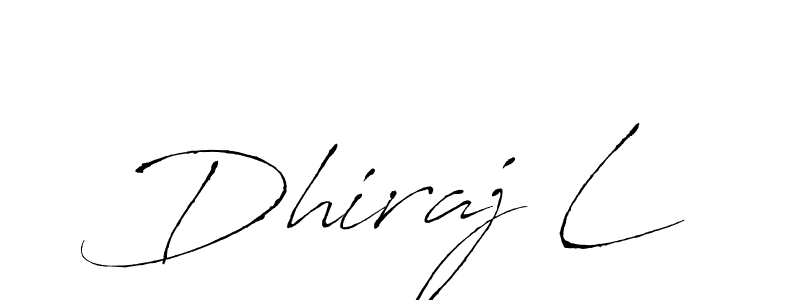 It looks lik you need a new signature style for name Dhiraj L. Design unique handwritten (Antro_Vectra) signature with our free signature maker in just a few clicks. Dhiraj L signature style 6 images and pictures png