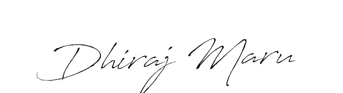 Create a beautiful signature design for name Dhiraj Maru. With this signature (Antro_Vectra) fonts, you can make a handwritten signature for free. Dhiraj Maru signature style 6 images and pictures png