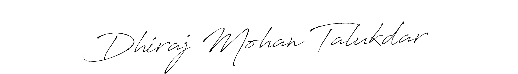 Use a signature maker to create a handwritten signature online. With this signature software, you can design (Antro_Vectra) your own signature for name Dhiraj Mohan Talukdar. Dhiraj Mohan Talukdar signature style 6 images and pictures png
