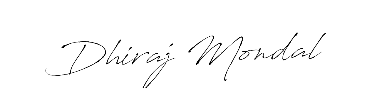 Make a beautiful signature design for name Dhiraj Mondal. With this signature (Antro_Vectra) style, you can create a handwritten signature for free. Dhiraj Mondal signature style 6 images and pictures png