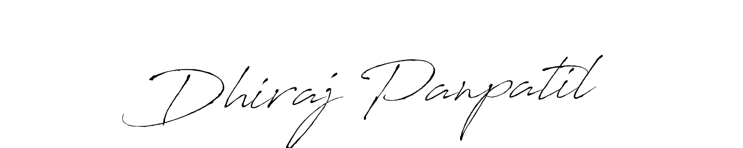 How to make Dhiraj Panpatil name signature. Use Antro_Vectra style for creating short signs online. This is the latest handwritten sign. Dhiraj Panpatil signature style 6 images and pictures png