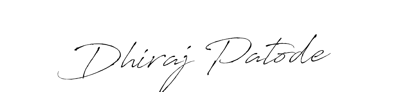 Antro_Vectra is a professional signature style that is perfect for those who want to add a touch of class to their signature. It is also a great choice for those who want to make their signature more unique. Get Dhiraj Patode name to fancy signature for free. Dhiraj Patode signature style 6 images and pictures png