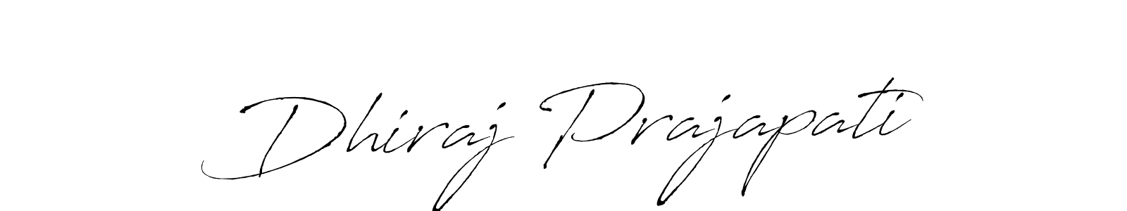 Antro_Vectra is a professional signature style that is perfect for those who want to add a touch of class to their signature. It is also a great choice for those who want to make their signature more unique. Get Dhiraj Prajapati name to fancy signature for free. Dhiraj Prajapati signature style 6 images and pictures png