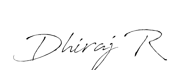 Use a signature maker to create a handwritten signature online. With this signature software, you can design (Antro_Vectra) your own signature for name Dhiraj R. Dhiraj R signature style 6 images and pictures png
