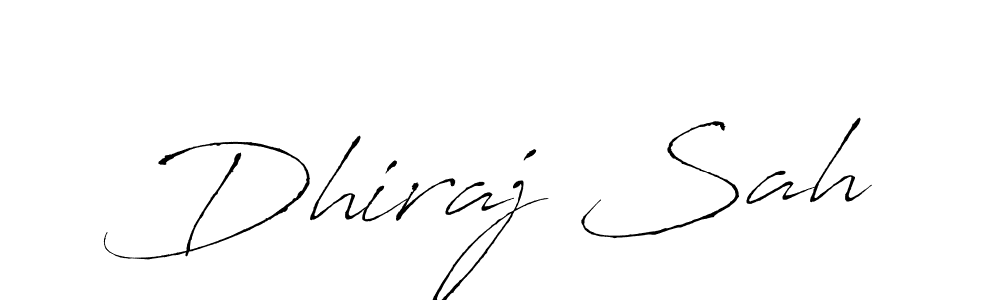 How to make Dhiraj Sah name signature. Use Antro_Vectra style for creating short signs online. This is the latest handwritten sign. Dhiraj Sah signature style 6 images and pictures png