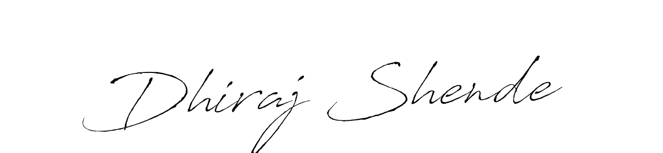 How to make Dhiraj Shende name signature. Use Antro_Vectra style for creating short signs online. This is the latest handwritten sign. Dhiraj Shende signature style 6 images and pictures png