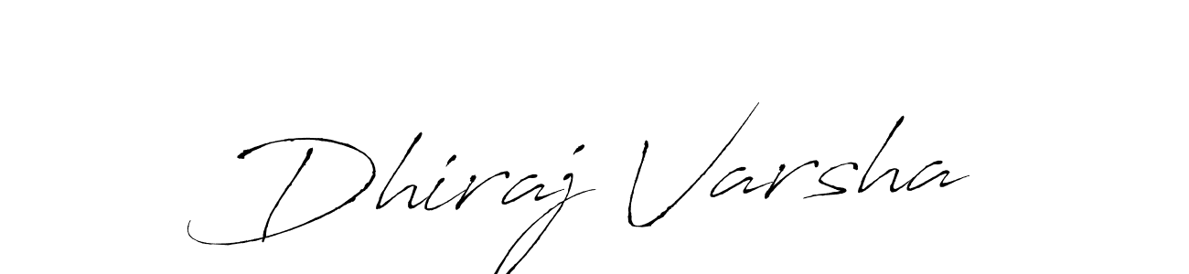 Create a beautiful signature design for name Dhiraj Varsha. With this signature (Antro_Vectra) fonts, you can make a handwritten signature for free. Dhiraj Varsha signature style 6 images and pictures png