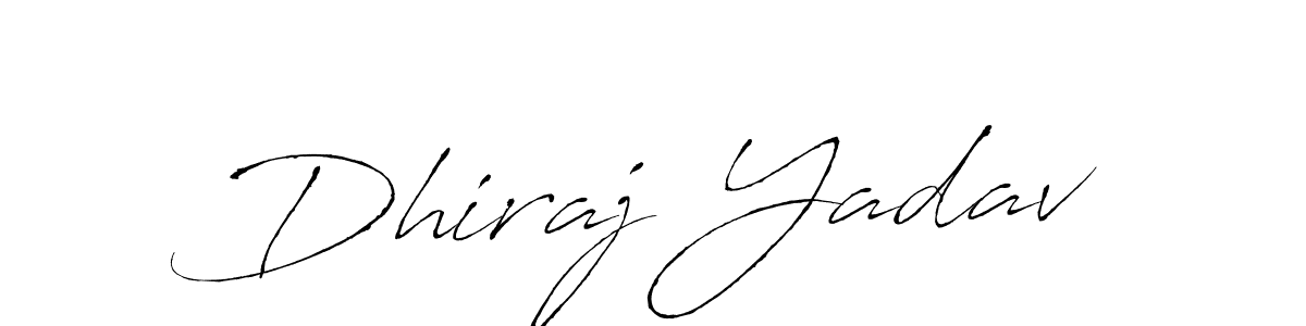 Design your own signature with our free online signature maker. With this signature software, you can create a handwritten (Antro_Vectra) signature for name Dhiraj Yadav. Dhiraj Yadav signature style 6 images and pictures png